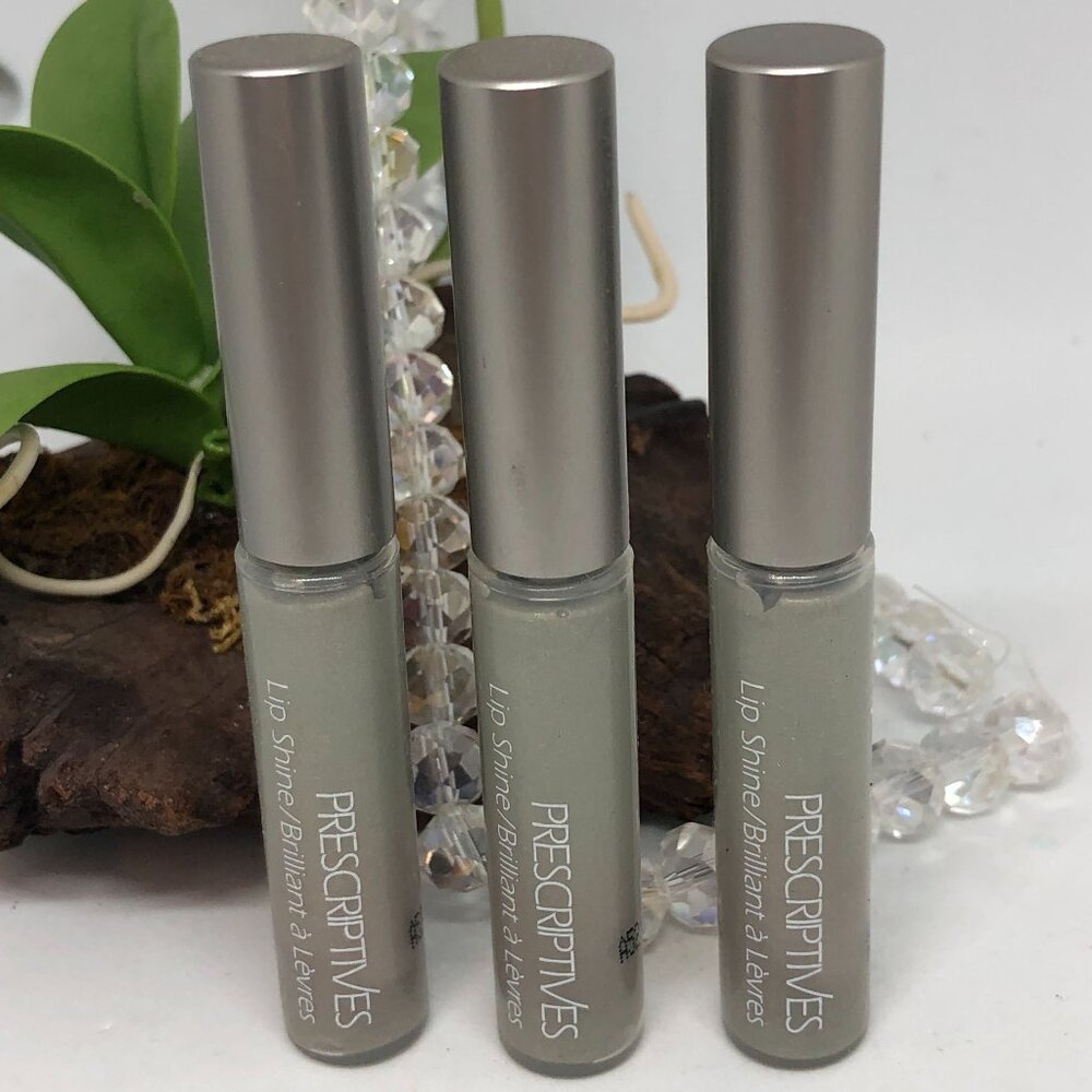 3x Prescriptives Lip Shine Lip Gloss - B/R 11 Toe Shoes (Silver Grey) - New